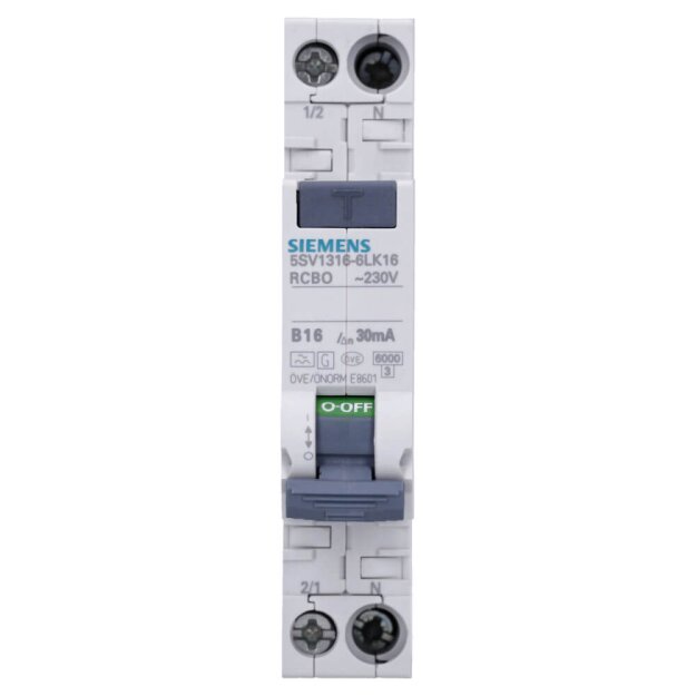Siemens 5SV1316-6LK16 FI/LS kompakt 1P+N 6kA Typ A(G) 30mA B16