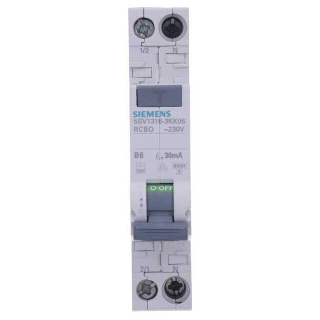 Siemens 5SV1316-3KK06 FI/LS kompakt 1P+N 6kA Typ F 30mA B6