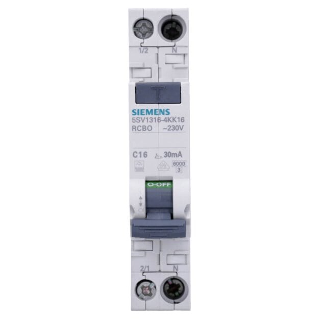 Siemens 5SV1316-4KK16 FI/LS kompakt 1P+N 6kA Typ F 30mA C16