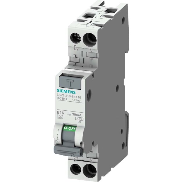 Siemens 5SV1316-4KK06 FI/LS kompakt 1P+N 6kA Typ F 30mA C6