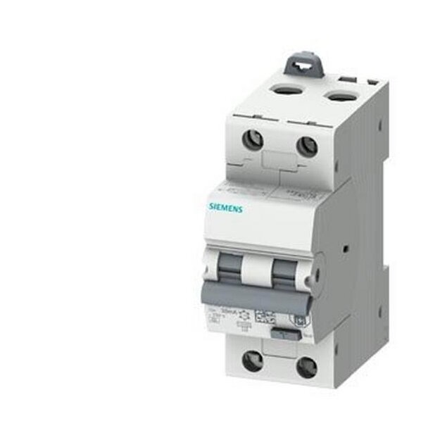 Siemens 5SU1324-6FP16 FI/LS-Schalter 10 kA 2P Typ A 30 mA B-Char In: 16A Un: 230V