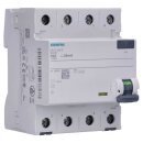 Siemens 5SV3342-6 FI-Schutzschalter 4-polig Typ A In: 25 A 30 mA Un AC: 400 V