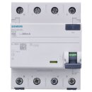 Siemens 5SV3644-6KL FI-Schutzschalter 4-polig Typ A In:...