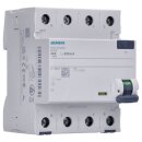 Siemens 5SV3644-6KL FI-Schutzschalter 4-polig Typ A In: 40 A 300 mA Un AC: 400 V