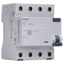 Siemens 5SV3646-8 FI-Schutzschalter 4-polig Typ A selektiv In: 63 A 300 mA Un AC: 400 V