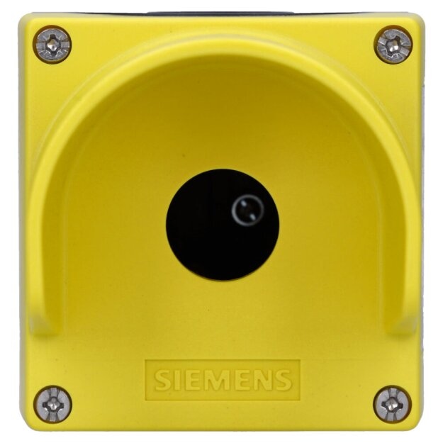 Siemens 3SU1801-0AA00-0AC2 Gehäuse für Befehlsgeräte 22mm rund Kunststoff gelb 1 Befehlsstelle