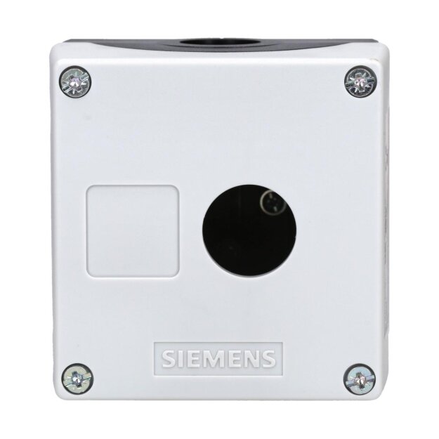 Siemens 3SU1801-0AA00-0AB1 Gehäuse für Befehlsgeräte 22mm rund Kunststoff grau 1 Befehlsstelle