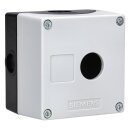 Siemens 3SU1801-0AA00-0AB1 Gehäuse für Befehlsgeräte 22mm rund Kunststoff grau 1 Befehlsstelle