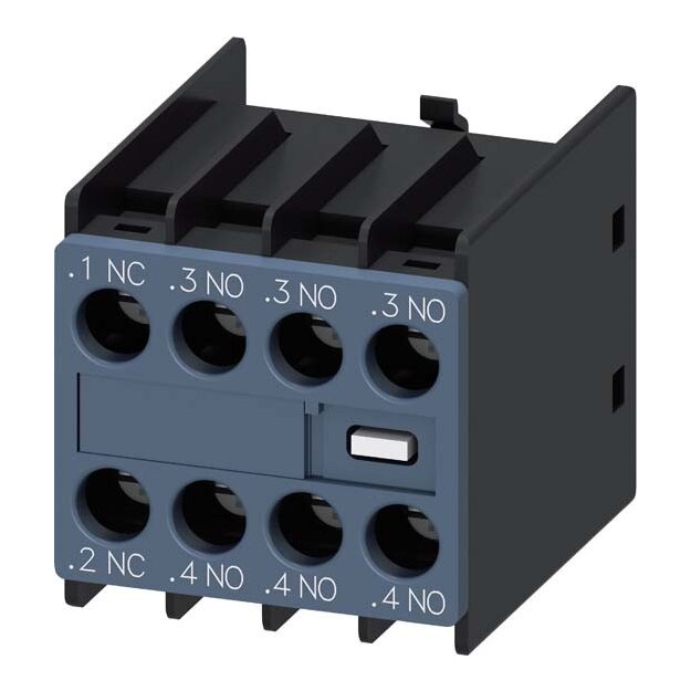 Siemens 3RH2911-1HA31 Hilfsschalter 3S+1Ö Strombahnen: 1Ö 1S 1S für Hilfs-/Motorschütze S00/S0