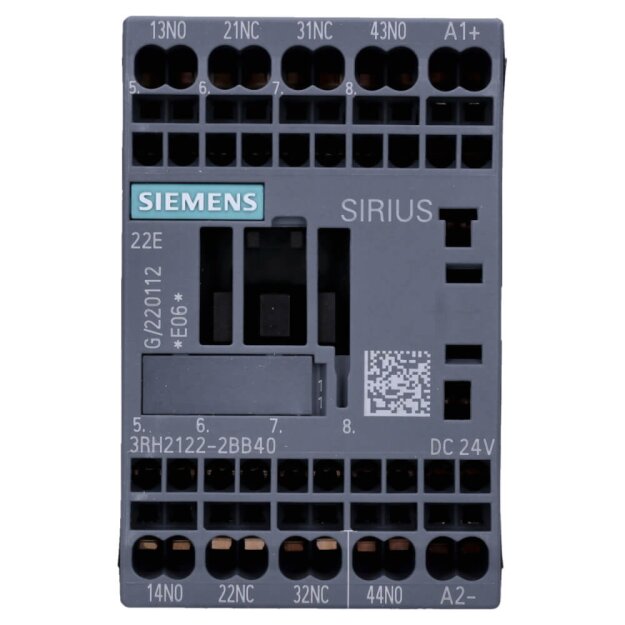 Siemens 3RH2122-2BB40 Hilfsschütz 2S+2Ö DC 24V S00 Federzuganschluss