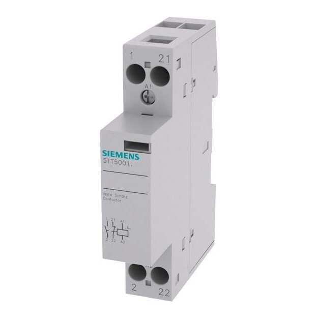 Siemens 5TT5001-2 INSTA-Schütz mit 1 Schließer und 1 Öffner Kontakt für AC 230V 400V 20A Ansteuerung AC/DC 24V