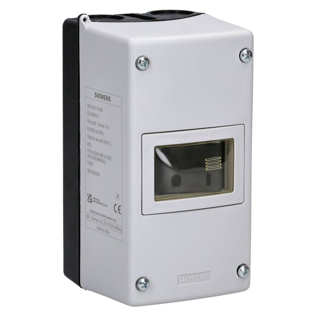 Siemens 3RV1913-1CA00 Isolierstoff-AufbauGehäuse IP55 N- und PE-Klemme 54mm metrisch
