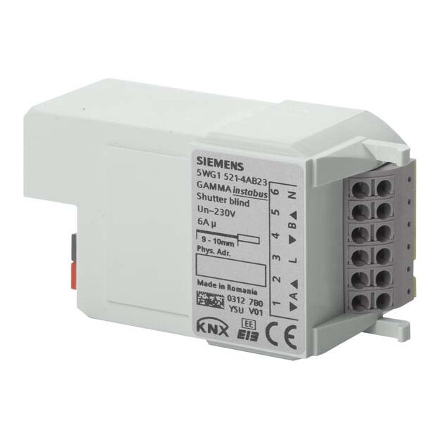 Siemens 5WG1521-4AB23 Jalousie-Aktor RL 521/23 2x 6A AC 230V (Relais)