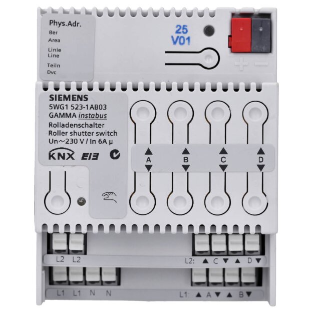 Siemens 5WG1523-1AB03 GAMMA instabus Rolloschalter N 523/03 4 Kanal 4 x AC 230V/6A