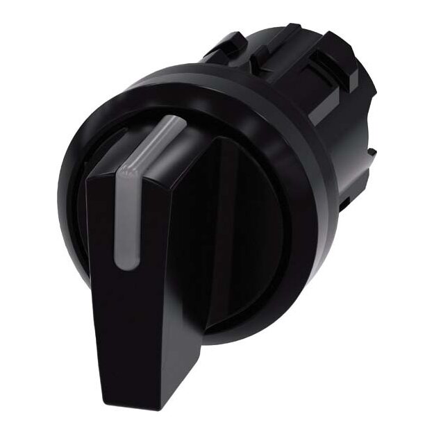 Siemens 3SU1002-2BL10-0AA0 Knebelschalter beleuchtbar 22mm rund Kunststoff schwarz Knebel kurz