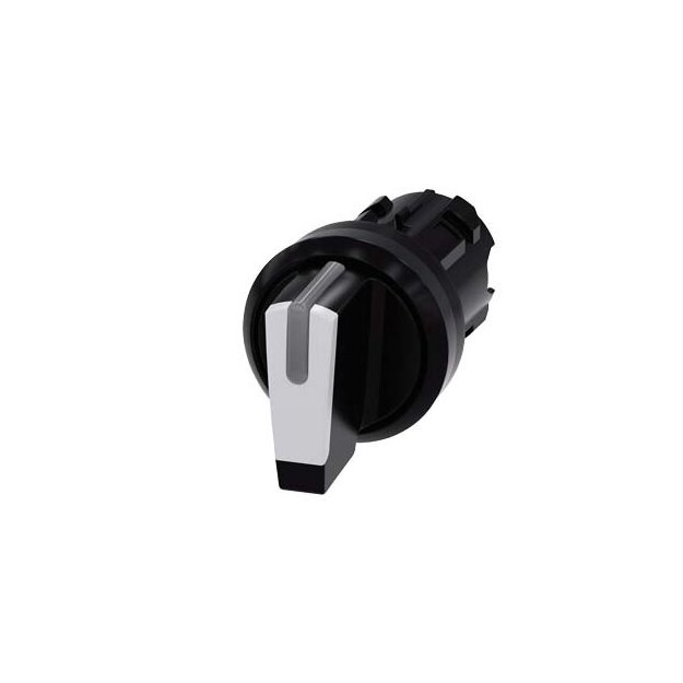 Siemens 3SU1002-2BM60-0AA0 Knebelschalter beleuchtbar 22mm rund Kunststoff schwarz weiß