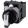 Siemens 3SU1100-2BL60-1NA0 Knebelschalter beleuchtbar 22mm rund Kunststoff schwarz weiß 1S 1S