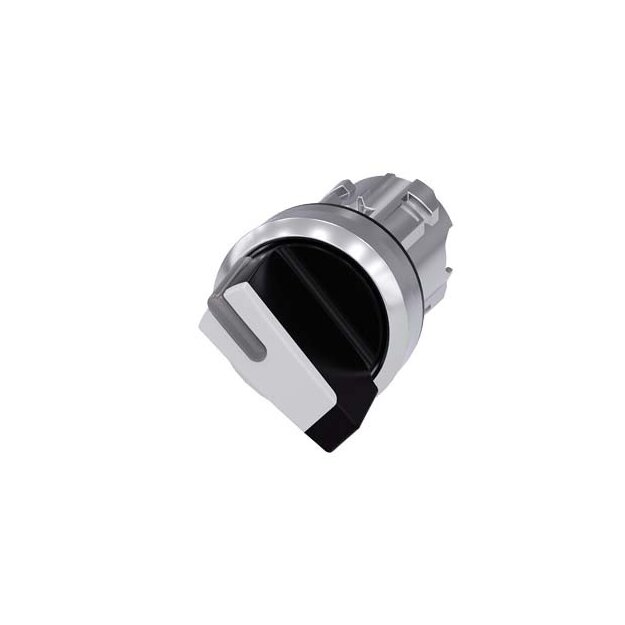 Siemens 3SU1052-2BF60-0AA0 Knebelschalter beleuchtbar 22mm rund Metall hochglanz weiß