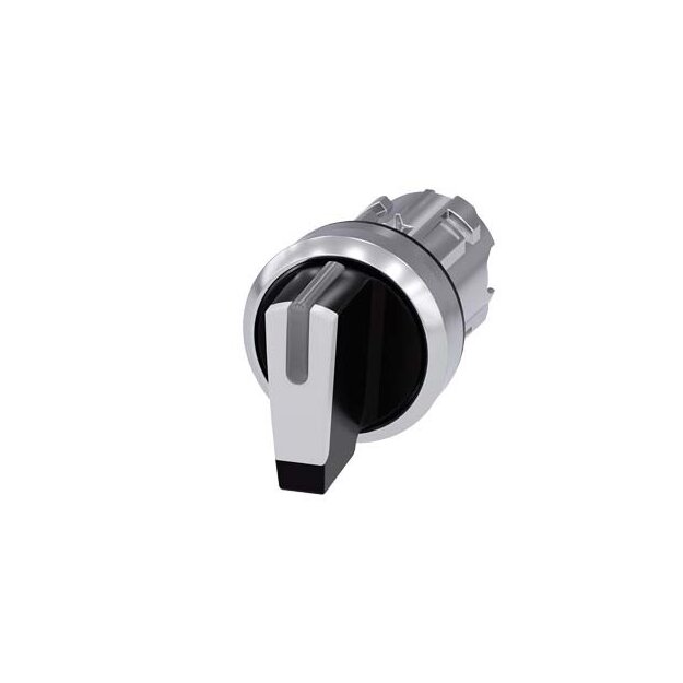 Siemens 3SU1052-2BL60-0AA0 Knebelschalter beleuchtbar 22mm rund Metall hochglanz weiß