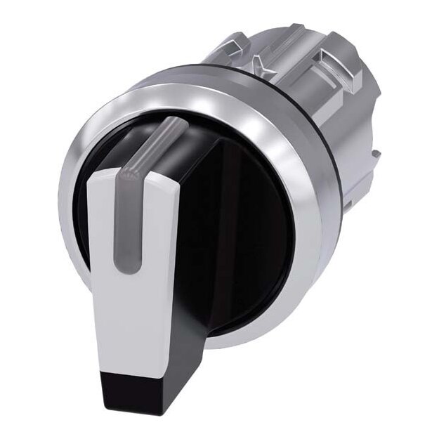 Siemens 3SU1052-2BM60-0AA0 Knebelschalter beleuchtbar 22mm rund Metall hochglanz weiß