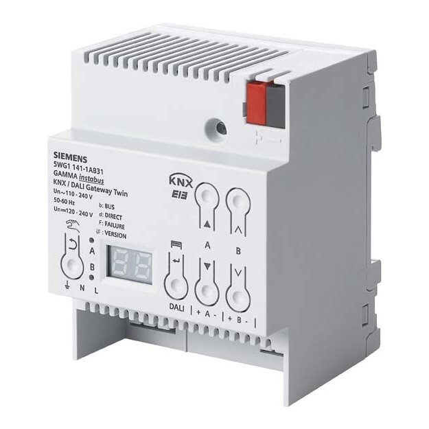 Siemens 5WG1141-1AB31 KNX/DALI Gateway TWIN N 141/31 2x64 DALI EVG Sensoren 32 Gruppen