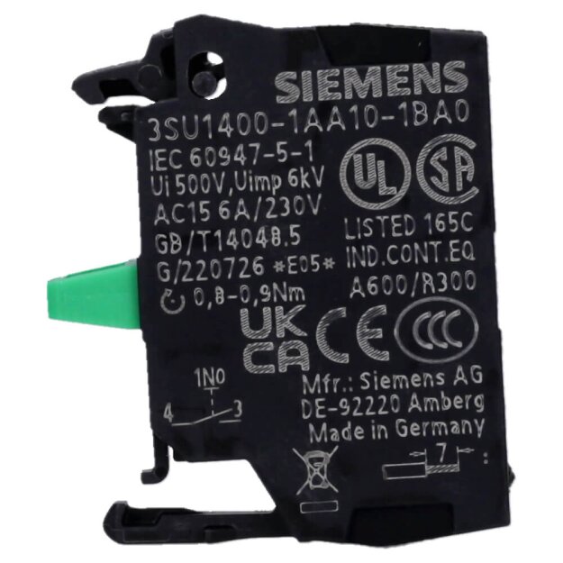 Siemens 3SU1400-1AA10-1BA0 Kontaktmodul mit 1 Schaltglied 1S