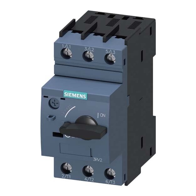 Siemens 3RV2411-1CA10 Leistungsschalter S00 für Trafoschutz A-Auslöser 1,8-2,5A N-Auslöser 52A