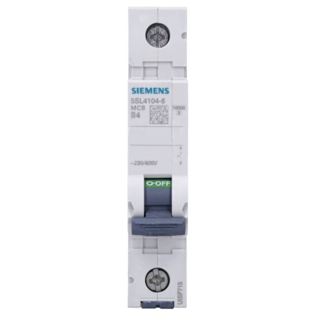 Siemens 5SL4104-6 Leitungsschutzschalter 230/400V 10kA 1-polig B 4A