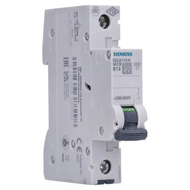 Siemens 5SL6113-6 Leitungsschutzschalter 230/400V 6kA 1-polig B 13A