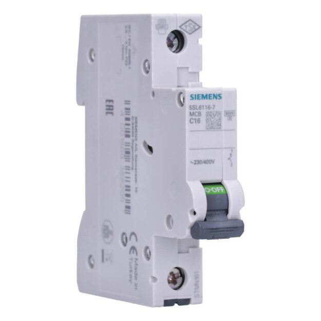 Siemens 5SL6116-7 Leitungsschutzschalter 230/400V 6kA 1-polig C 16A
