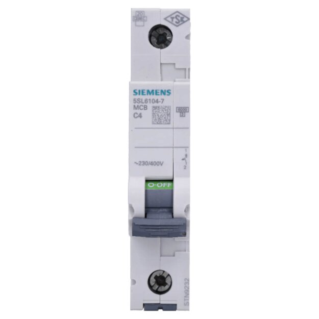 Siemens 5SL6104-7 Leitungsschutzschalter 230/400V 6kA 1-polig C 4A