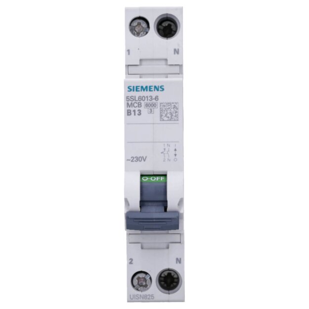Siemens 5SL6013-6 LEITUNGSSCHUTZSCHALTER 230V 6KA 1+N-polig/1TE B13