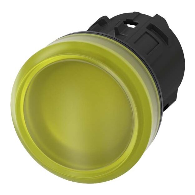Siemens 3SU1001-6AA30-0AA0 Leuchtmelder 22mm rund Kunststoff gelb Linse glatt