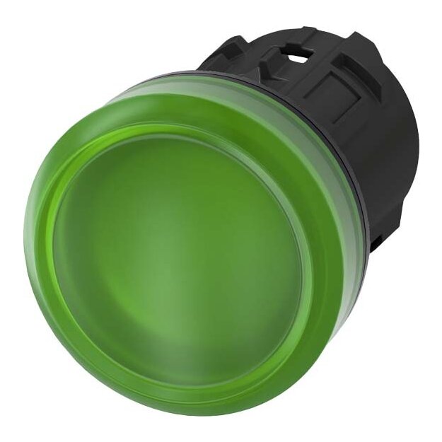 Siemens 3SU1001-6AA40-0AA0 Leuchtmelder 22mm rund Kunststoff grün Linse glatt