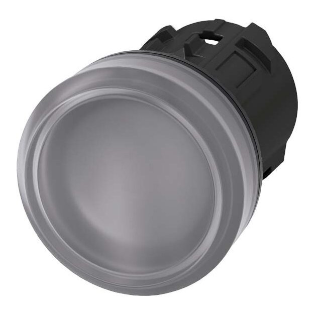 Siemens 3SU1001-6AA70-0AA0 Leuchtmelder 22mm rund Kunststoff klar Linse glatt