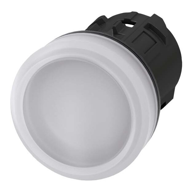 Siemens 3SU1001-6AA60-0AA0 Leuchtmelder 22mm rund Kunststoff weiß Linse glatt