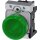 Siemens 3SU1152-6AA40-1AA0 Leuchtmelder 22mm rund Metall hochglanz grün Linse glatt AC/DC 24V