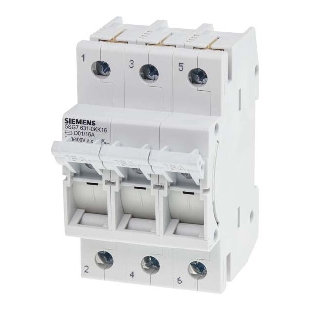 Siemens 5SG7631-0KK16 MINIZED Sicherungslasttrennschalter D01 3-polig In: 16 A Un AC: 400 V