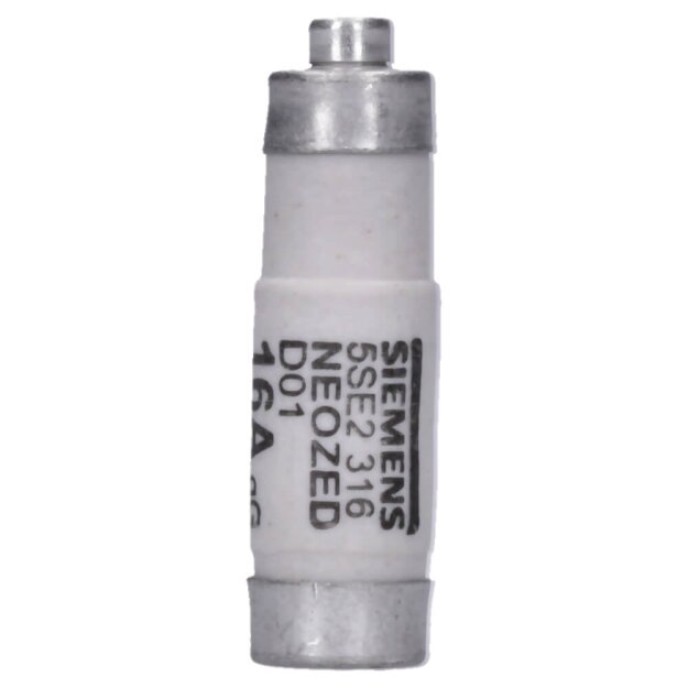 Siemens 5SE2316 NEOZED-Sicherungseinsatz 400V gG Größe D01 16A mit verzinnten Kontaktkappen