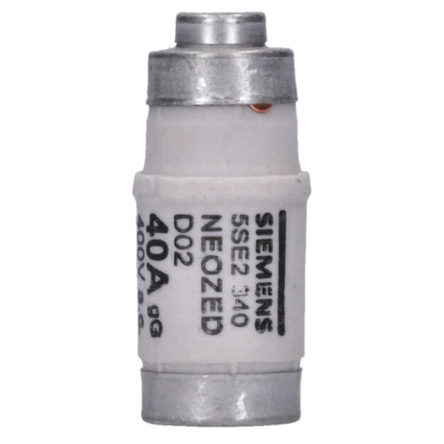 Siemens 5SE2340 NEOZED-Sicherungseinsatz 400V gG Größe D02 40A mit versilberten Kontaktkappen