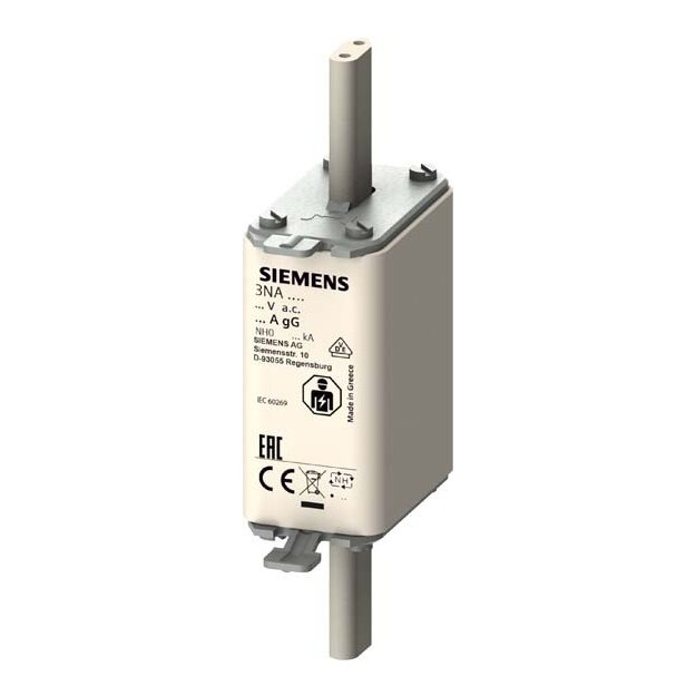 Siemens 3NA3010 NH-Sicherungseinsatz NH0 In: 25 A gG Un AC: 500 V Stirnkennmelder
