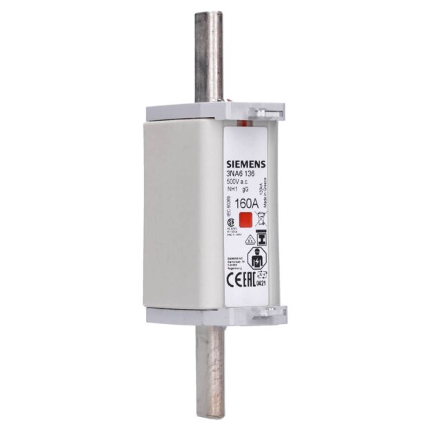 Siemens 3NA6136 NH-Sicherungseinsatz NH1 In: 160 A gG Un AC: 500 V Un DC: 440 V