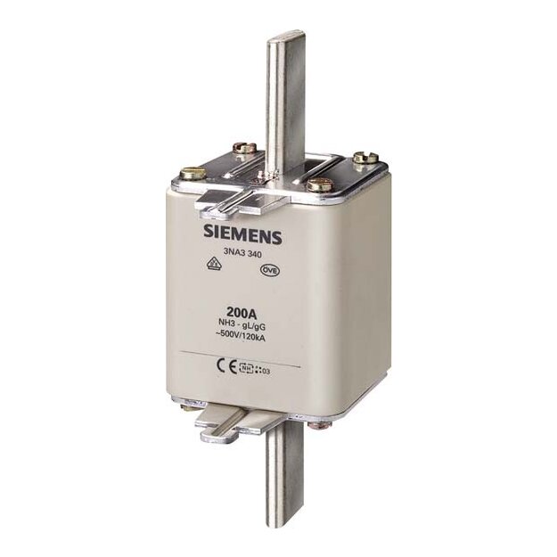 Siemens 3NA3372 NH-Sicherungseinsatz NH3 In: 630 A gG Un AC: 500 V Un DC: 440 V