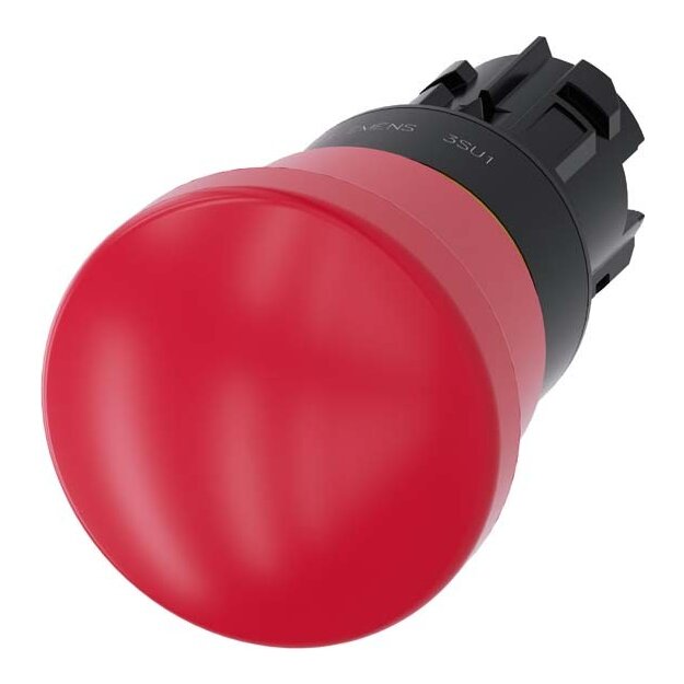 Siemens 3SU1000-1HA20-0AA0 Not-Halt-Pilzdrucktaster 22mm rund Kunststoff rot