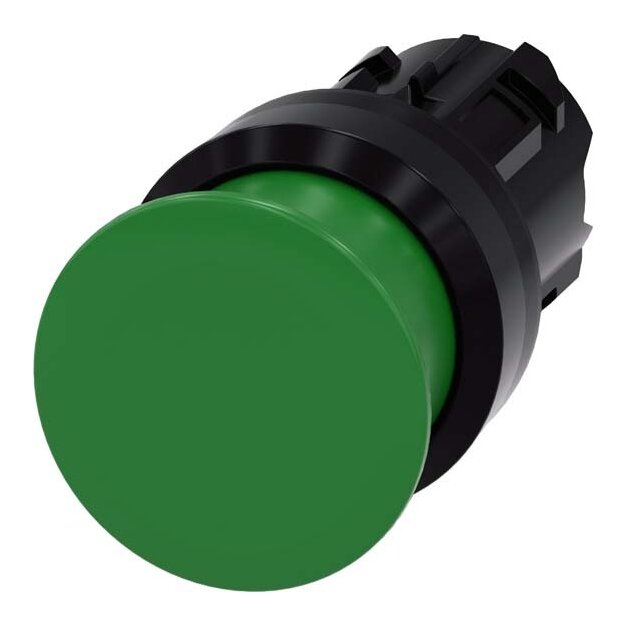 Siemens 3SU1000-1AD40-0AA0 Pilzdrucktaster 22mm rund Kunststoff grün 30mm