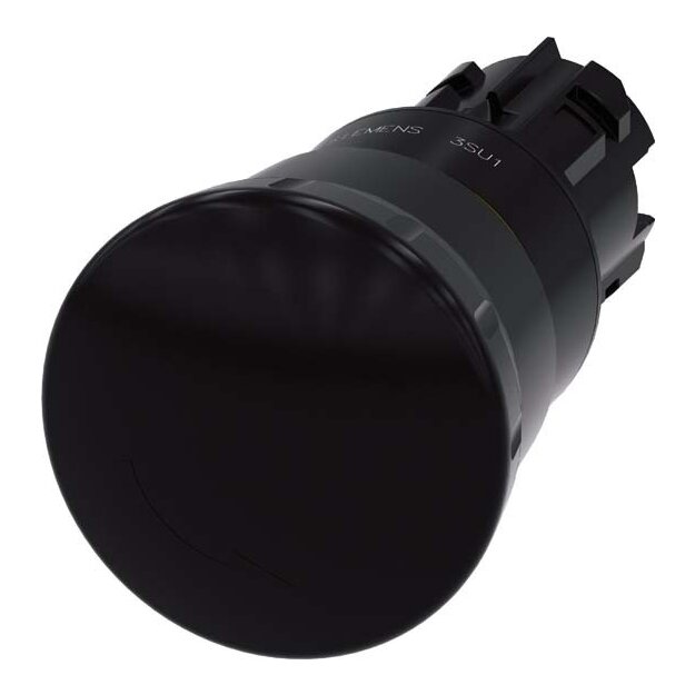 Siemens 3SU1000-1HB10-0AA0 Pilzdrucktaster 22mm rund Kunststoff schwarz Drehentriegelung
