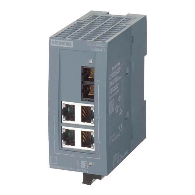 Siemens 6GK5004-1BD00-1AB2 SCALANCE XB004-1 Unmanaged Switch 4x RJ45 1x Multimode SC