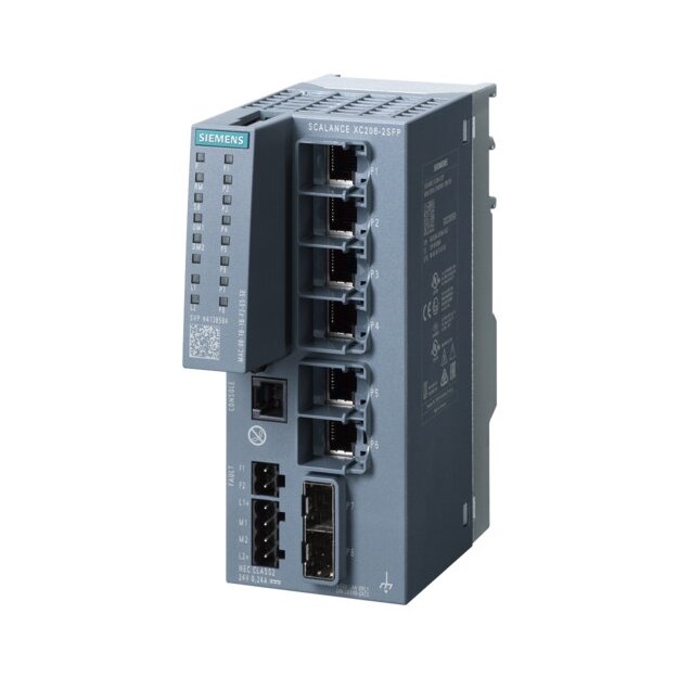 Siemens 6GK5206-2BS00-2AC2 SCALANCE XC206-2SFP Managed Layer 2 Switch 6x RJ45 2x SFP