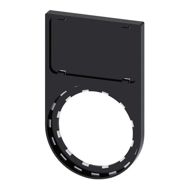Siemens 3SU1900-0AS10-0AA0 Schildträger flach abgerundet schwarz für Bezeichnungsschild 17,5x 27mm
