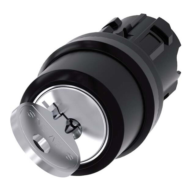 Siemens 3SU1000-4BF11-0AA0 Schlüsselschalter RONIS 22mm rund Kunststoff Schlüsselabzug O+I